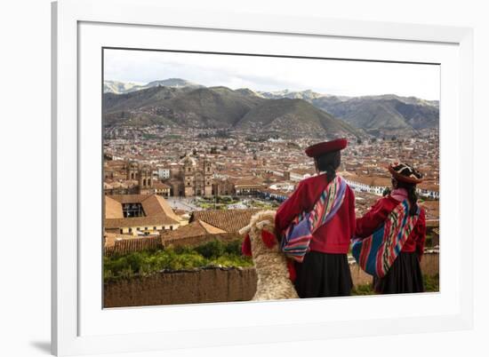 Elevated View over Cuzco and Plaza De Armas, Cuzco, Peru, South America-Yadid Levy-Framed Photographic Print