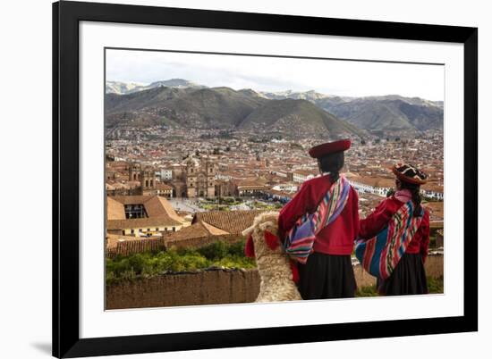 Elevated View over Cuzco and Plaza De Armas, Cuzco, Peru, South America-Yadid Levy-Framed Photographic Print