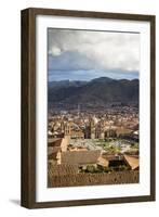 Elevated View over Cuzco and Plaza De Armas, Cuzco, Peru, South America-Yadid Levy-Framed Photographic Print