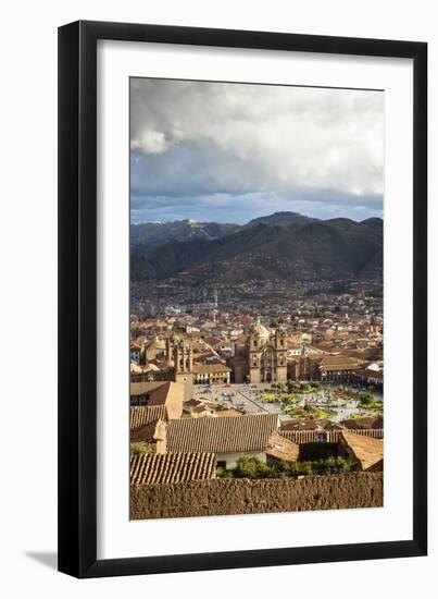 Elevated View over Cuzco and Plaza De Armas, Cuzco, Peru, South America-Yadid Levy-Framed Photographic Print