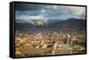 Elevated View over Cuzco and Plaza De Armas, Cuzco, Peru, South America-Yadid Levy-Framed Stretched Canvas