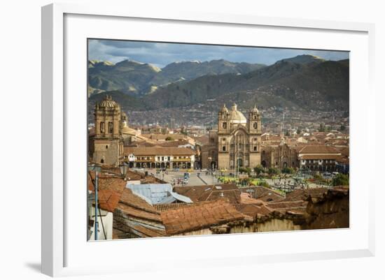 Elevated View over Cuzco and Plaza De Armas, Cuzco, Peru, South America-Yadid Levy-Framed Photographic Print