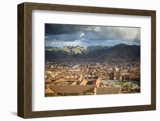 Elevated View over Cuzco and Plaza De Armas, Cuzco, Peru, South America-Yadid Levy-Framed Photographic Print