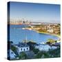 Elevated View over Devenport Towards Cbd, Auckland, New Zealand-Doug Pearson-Stretched Canvas