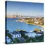 Elevated View over Devenport Towards Cbd, Auckland, New Zealand-Doug Pearson-Stretched Canvas