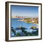 Elevated View over Devenport Towards Cbd, Auckland, New Zealand-Doug Pearson-Framed Photographic Print