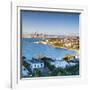 Elevated View over Devenport Towards Cbd, Auckland, New Zealand-Doug Pearson-Framed Photographic Print