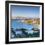 Elevated View over Devenport Towards Cbd, Auckland, New Zealand-Doug Pearson-Framed Photographic Print