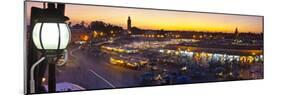 Elevated View over Djemaa El-Fna Square at Sunset, Marrakesh, Morocco-Doug Pearson-Mounted Photographic Print