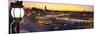 Elevated View over Djemaa El-Fna Square at Sunset, Marrakesh, Morocco-Doug Pearson-Mounted Photographic Print