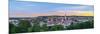 Elevated View over Donauworth Old Town Illuminated at Sunset, Donauworth, Swabia, Bavaria, Germany-Doug Pearson-Mounted Photographic Print