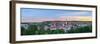 Elevated View over Donauworth Old Town Illuminated at Sunset, Donauworth, Swabia, Bavaria, Germany-Doug Pearson-Framed Photographic Print