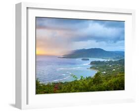 Elevated View over Dramatic Coastline from Noel Cowards 'Firefly', Roundhill, St. Mary Parish, Jama-Doug Pearson-Framed Photographic Print