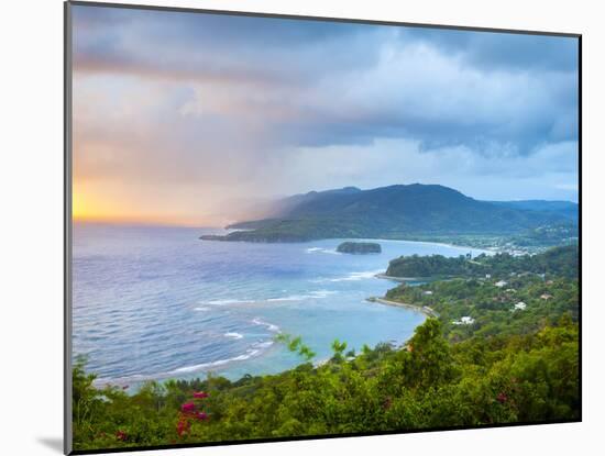 Elevated View over Dramatic Coastline from Noel Cowards 'Firefly', Roundhill, St. Mary Parish, Jama-Doug Pearson-Mounted Photographic Print