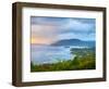 Elevated View over Dramatic Coastline from Noel Cowards 'Firefly', Roundhill, St. Mary Parish, Jama-Doug Pearson-Framed Photographic Print