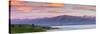 Elevated View over Dramatic Landscape Illuminated at Sunrise, Kaikoura, South Island, New Zealand-Doug Pearson-Stretched Canvas