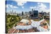 Elevated View over Fort Canning Park and the Modern City Skyline, Singapore, Southeast Asia, Asia-Gavin Hellier-Stretched Canvas