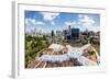 Elevated View over Fort Canning Park and the Modern City Skyline, Singapore, Southeast Asia, Asia-Gavin Hellier-Framed Photographic Print