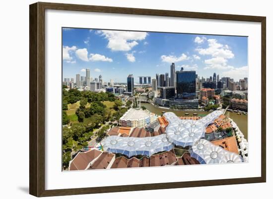 Elevated View over Fort Canning Park and the Modern City Skyline, Singapore, Southeast Asia, Asia-Gavin Hellier-Framed Photographic Print