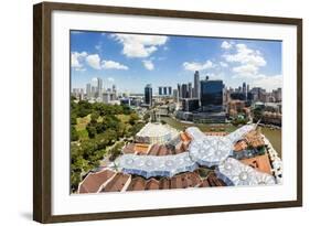 Elevated View over Fort Canning Park and the Modern City Skyline, Singapore, Southeast Asia, Asia-Gavin Hellier-Framed Photographic Print