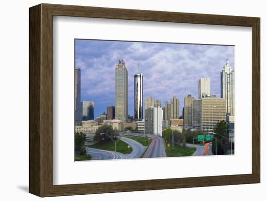 Elevated View over Freedom Parkway and the Downtown Atlanta Skyline-Gavin Hellier-Framed Photographic Print