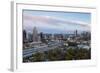 Elevated View over Interstate 85 Passing the Atlanta Skyline-Gavin Hellier-Framed Photographic Print