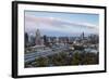 Elevated View over Interstate 85 Passing the Atlanta Skyline-Gavin Hellier-Framed Photographic Print