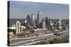 Elevated View over Interstate 85 Passing the Atlanta Skyline-Gavin Hellier-Stretched Canvas