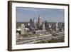 Elevated View over Interstate 85 Passing the Atlanta Skyline-Gavin Hellier-Framed Photographic Print