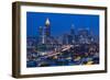 Elevated View over Interstate 85 Passing the Atlanta Skyline-Gavin Hellier-Framed Photographic Print