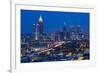 Elevated View over Interstate 85 Passing the Atlanta Skyline-Gavin Hellier-Framed Photographic Print