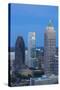 Elevated View over Interstate 85 Passing the Atlanta Skyline-Gavin Hellier-Stretched Canvas