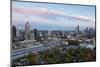 Elevated View over Interstate 85 Passing the Atlanta Skyline-Gavin Hellier-Mounted Photographic Print