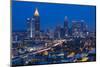 Elevated View over Interstate 85 Passing the Atlanta Skyline-Gavin Hellier-Mounted Photographic Print