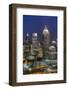 Elevated View over Interstate 85 Passing the Atlanta Skyline-Gavin Hellier-Framed Photographic Print