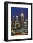 Elevated View over Interstate 85 Passing the Atlanta Skyline-Gavin Hellier-Framed Photographic Print