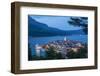 Elevated View over Korcula's Picturesque Stari Grad Illuminated at Dusk, Korcula, Dalmatia, Croatia-Doug Pearson-Framed Photographic Print