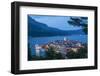 Elevated View over Korcula's Picturesque Stari Grad Illuminated at Dusk, Korcula, Dalmatia, Croatia-Doug Pearson-Framed Photographic Print