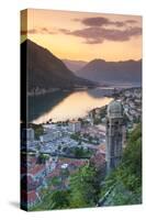 Elevated View over Kotor's Stari Grad (Old Town) and the Bay of Kotor Illuminated-Doug Pearson-Stretched Canvas