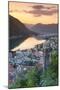 Elevated View over Kotor's Stari Grad (Old Town) and the Bay of Kotor Illuminated-Doug Pearson-Mounted Photographic Print