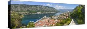 Elevated View over Kotor's Stari Grad (Old Town) and the Bay of Kotor, Kotor, Montenegro-Doug Pearson-Stretched Canvas