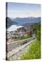 Elevated View over Kotor's Stari Grad (Old Town) and the Bay of Kotor, Kotor, Montenegro-Doug Pearson-Stretched Canvas