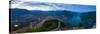 Elevated View over Lugano from Monte San Salvatore Illuminated at Dusk, Lake Lugano, Ticino-Doug Pearson-Stretched Canvas