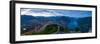 Elevated View over Lugano from Monte San Salvatore Illuminated at Dusk, Lake Lugano, Ticino-Doug Pearson-Framed Photographic Print