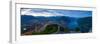 Elevated View over Lugano from Monte San Salvatore Illuminated at Dusk, Lake Lugano, Ticino-Doug Pearson-Framed Photographic Print