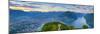 Elevated View over Lugano from Monte San Salvatore Illuminated at Sunset, Lake Lugano, Ticino-Doug Pearson-Mounted Photographic Print