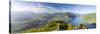 Elevated View over Lugano from Monte San Salvatore, Lake Lugano, Ticino, Switzerland-Doug Pearson-Stretched Canvas