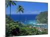 Elevated View Over Marigot Bay, Island of St. Lucia, Windward Islands, West Indies, Caribbean-Yadid Levy-Mounted Photographic Print