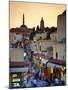 Elevated View over Mosque and Old Town, Rhodes Town, Rhodes, Greece-Doug Pearson-Mounted Photographic Print