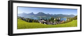 Elevated View over Parish Church and St. Wolfgang, Wolfgangsee Lake, Flachgau-Doug Pearson-Framed Photographic Print